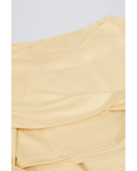 BO+TEE Yellow Brushed Jersey Crossover Mini Skort