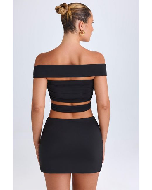 Oh Polly Black Mid-Rise Micro Mini Skirt