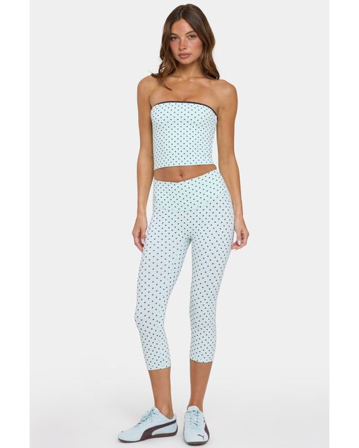 BO+TEE Green Soft Active Capri Leggings