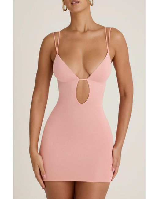 Oh Polly Pink Cut-Out Open-Back Mini Dress