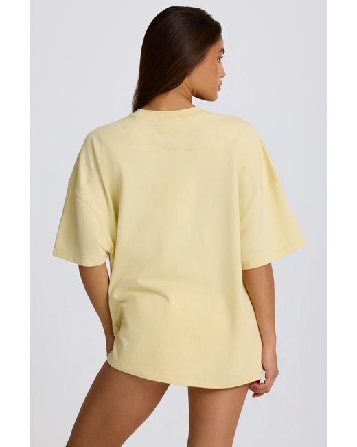 BO+TEE Yellow Oversized Graphic T-Shirt