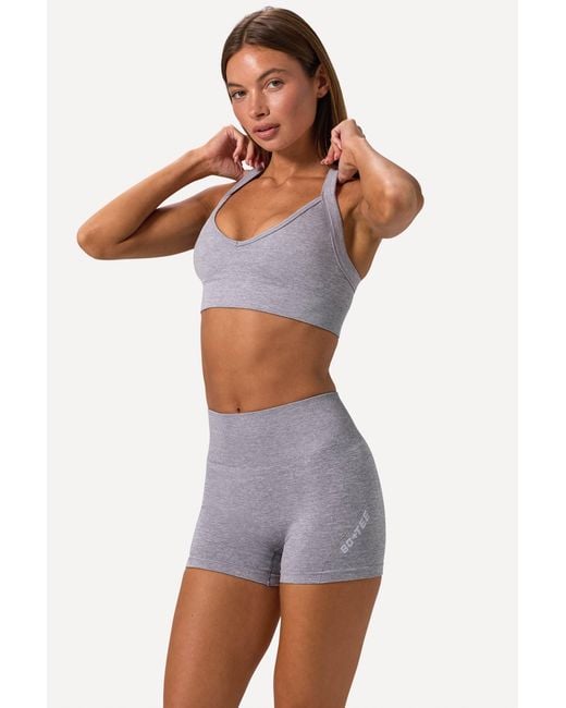 BO+TEE Gray Super Sculpt Seamless Mini Shorts