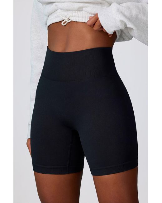 BO+TEE Black Super Sculpt Seamless Biker Shorts