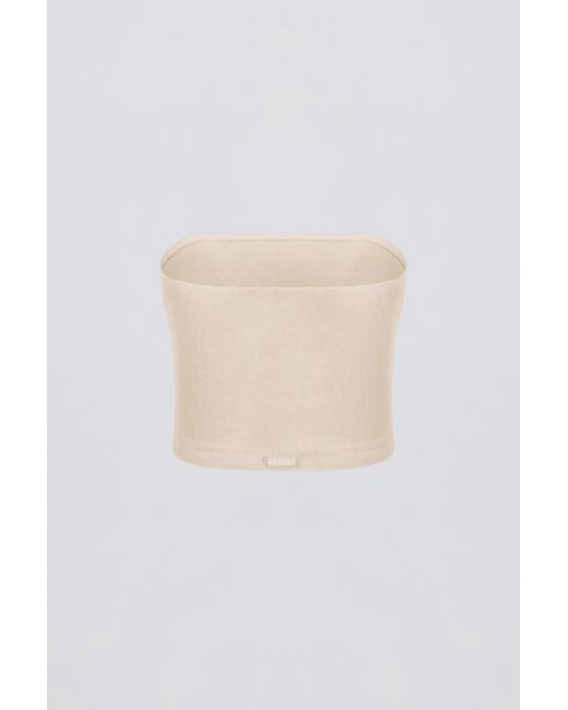 BO+TEE White Brushed Jersey Bandeau Top