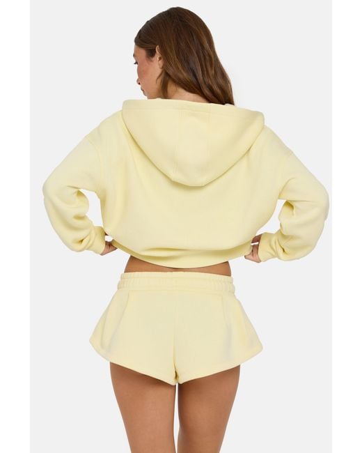 BO+TEE Yellow Mid-Rise Mini Shorts