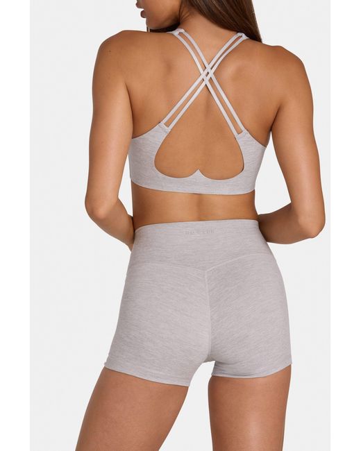 BO+TEE Gray Soft Active Low-Impact Sports Bra