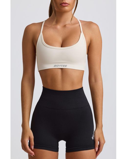 BO+TEE White Super Sculpt Seamless Backless Sports Bra