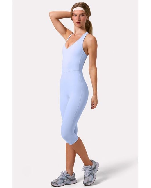 BO+TEE Blue Soft Active Capri Jumpsuit
