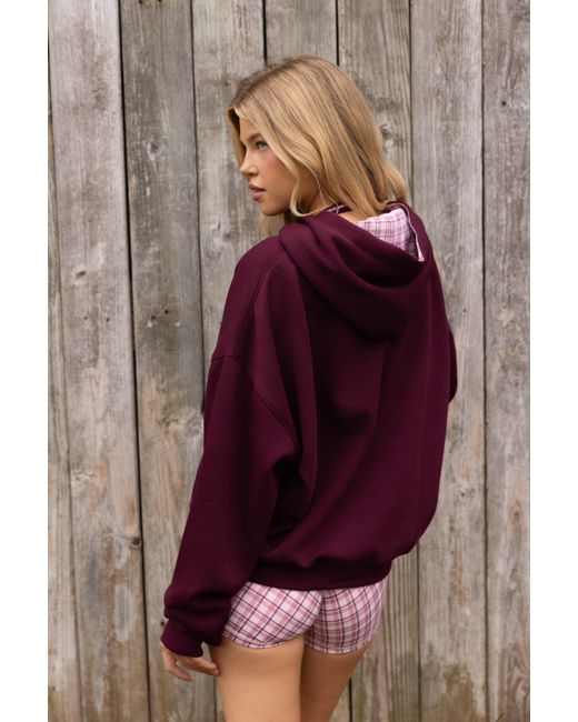 BO+TEE Red Oversized Applique Hoodie
