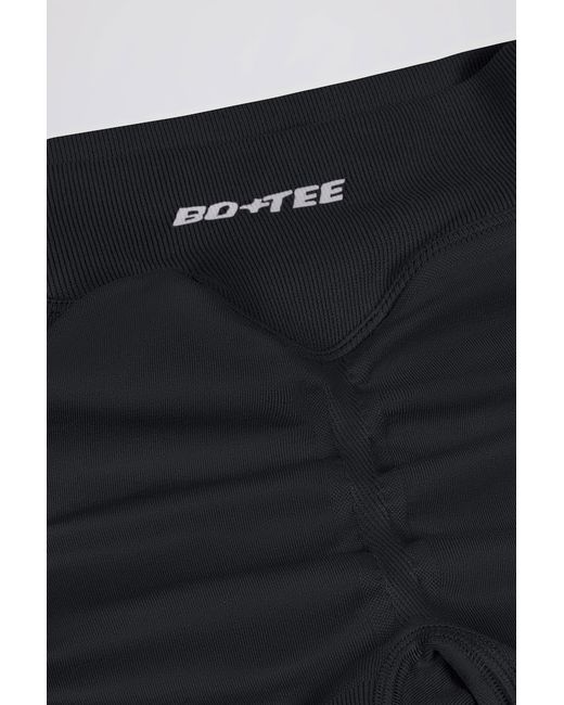 BO+TEE Black Define Luxe High-Waist Leggings