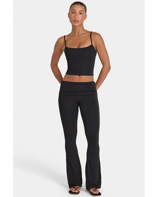 BO+TEE Black Buttercloud Crop Tank Top
