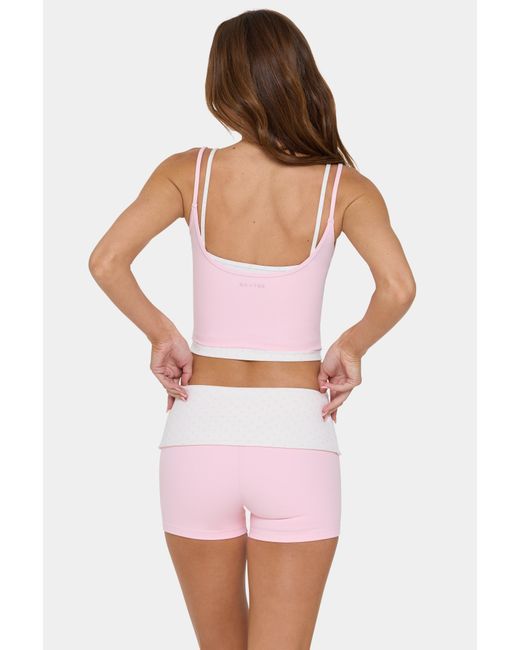 BO+TEE Pink Soft Active Double-Layer Tank Top