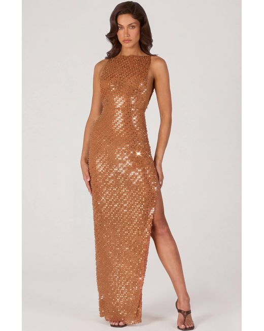 Oh Polly Multicolor Embellished Maxi Dress