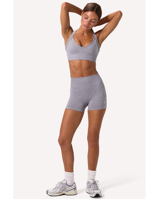 BO+TEE Gray Super Sculpt Seamless Mini Shorts