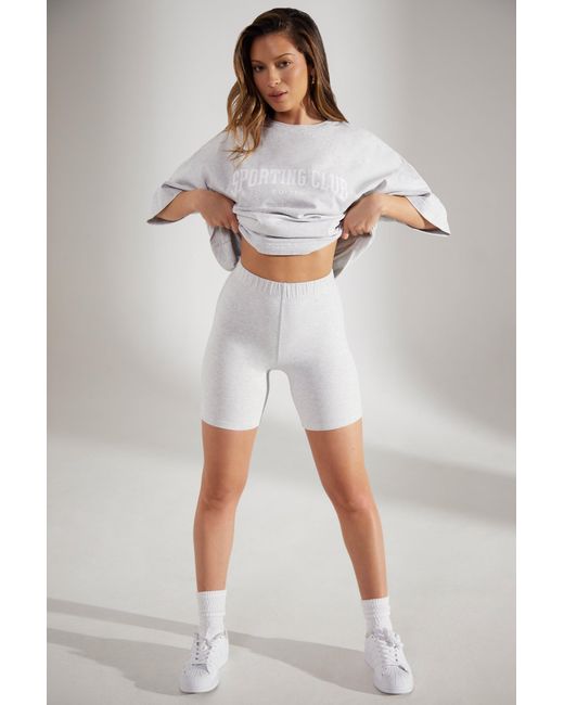 BO+TEE Gray Soft Cotton Biker Shorts