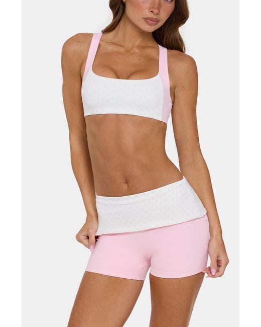 BO+TEE Pink Soft Active Medium-Impact Sports Bra