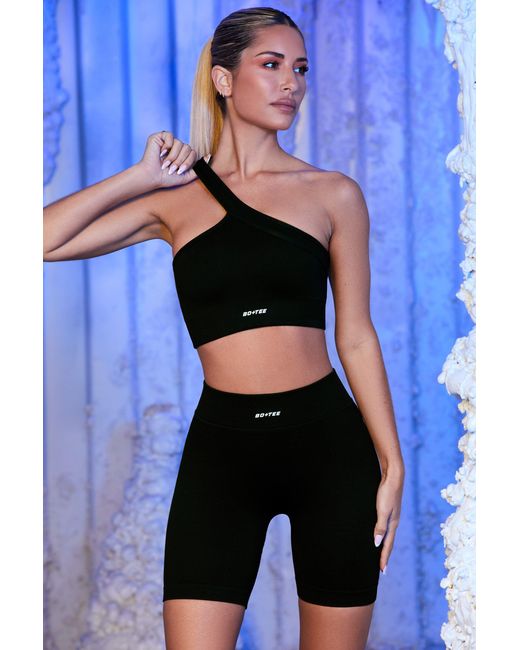 BO+TEE Black Ribbed Biker Shorts