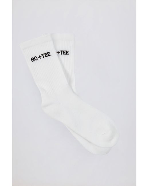 BO+TEE White Ribbed Crew Sock Bundle