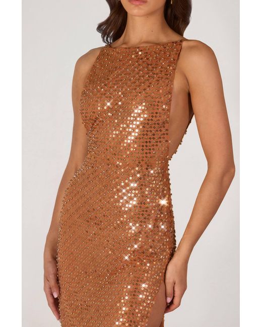 Oh Polly Multicolor Embellished Maxi Dress