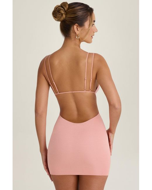 Oh Polly Pink Cut-Out Open-Back Mini Dress