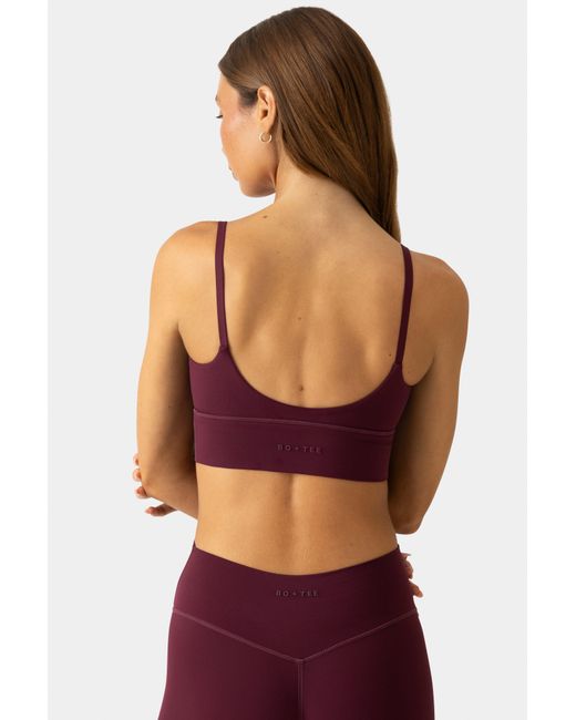 BO+TEE Red Soft Active Scoop-Neck Sports Bra