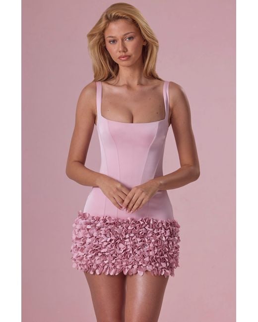 Oh Polly Pink Satin Mini Dress