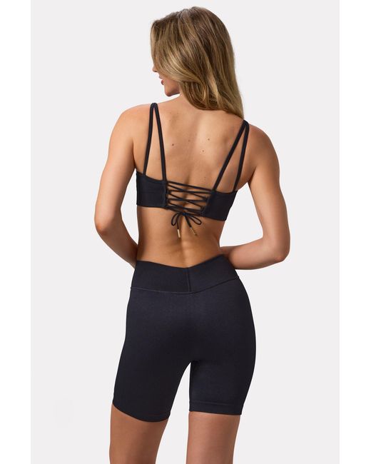 BO+TEE Black Flexirib Biker Shorts