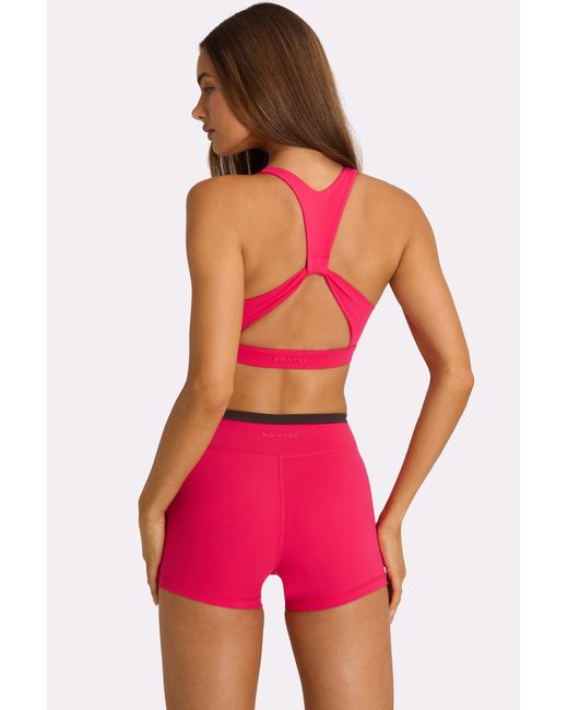 BO+TEE Pink Soft Active Wrap Waist Shorts