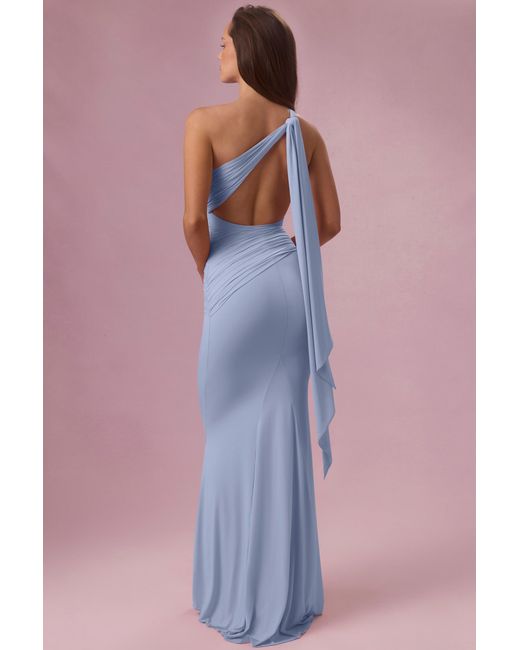Oh Polly Blue Jersey Bridesmaid Dress