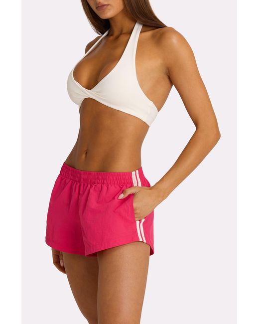 BO+TEE Pink Woven Track Shorts