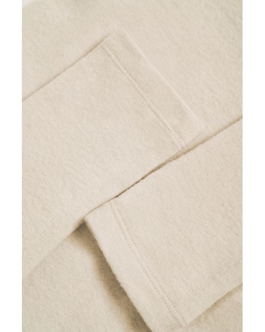 BO+TEE White Brushed Jersey V-Neck Crop Top