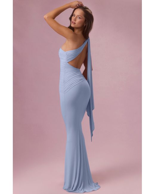 Oh Polly Blue Jersey Bridesmaid Dress