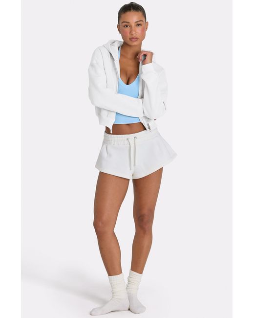 BO+TEE White Mid-Rise Mini Shorts