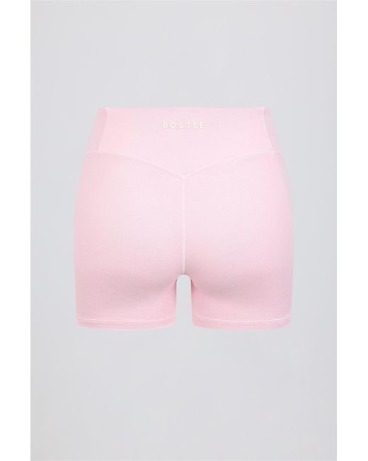 BO+TEE Pink Ruched Mini Shorts