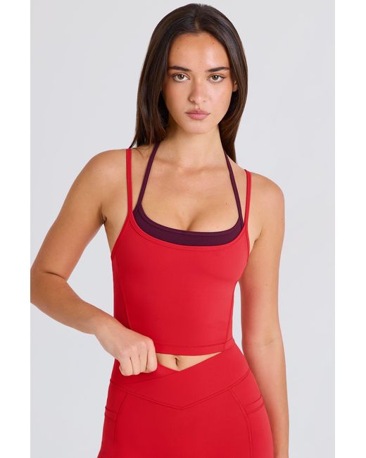 BO+TEE Soft Active Layered Cropped Tank Top
