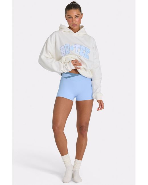 BO+TEE White Oversized Applique Hoodie
