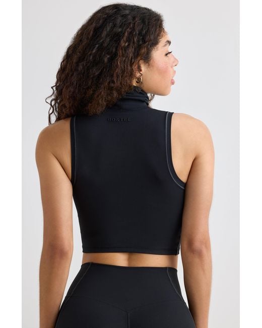 BO+TEE Black Soft Active Turtleneck Tank Top