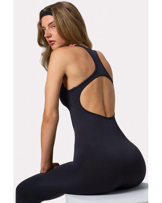 BO+TEE Black Open Back Define Luxe Unitard