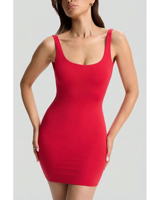 Oh Polly Red Low-Back Bodycon Mini Dress
