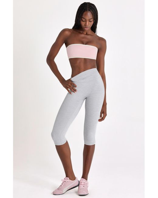 BO+TEE Gray Soft Active Capri Leggings