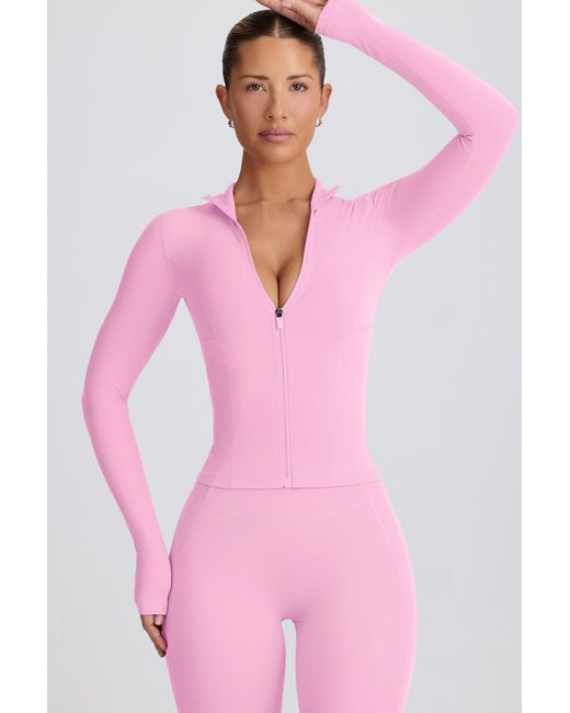 BO+TEE Pink Soft Active Zip-Up Jacket