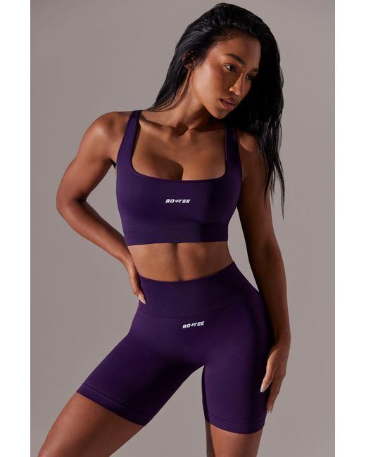 Women's Purple High Waist Super Sculpt Biker Shorts