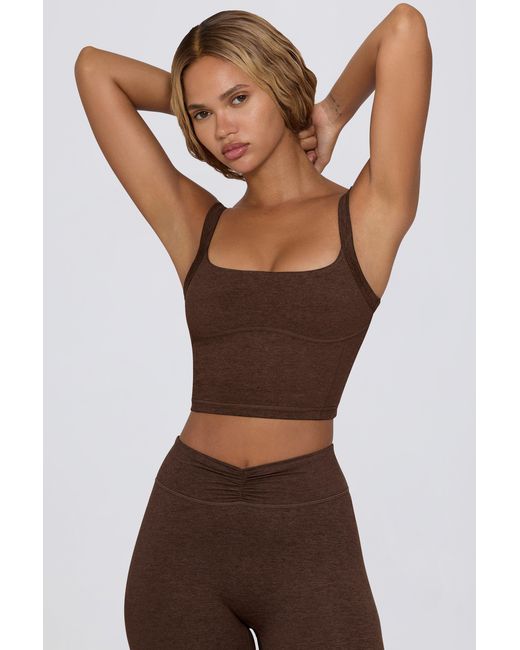 BO+TEE Brown Cropped Tank Top