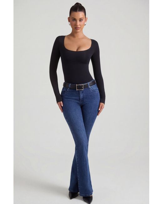 Oh Polly Blue High-Rise Flared Jeans
