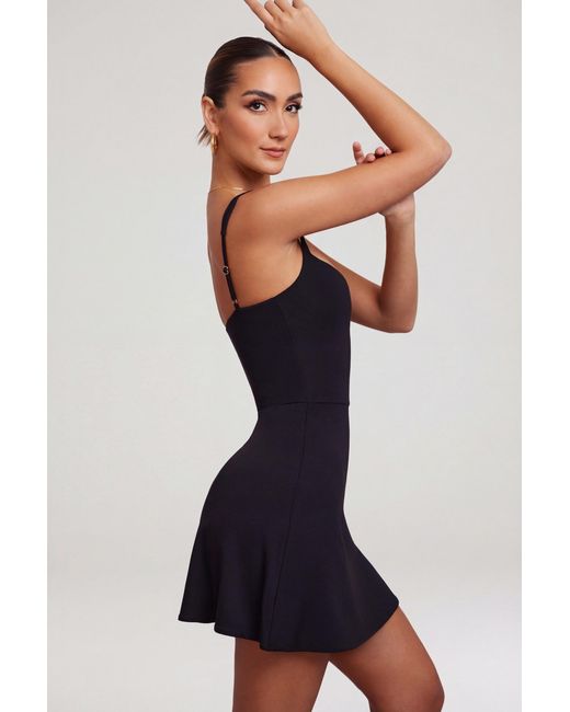 Oh Polly Black Sweetheart Neckline Mini Dress