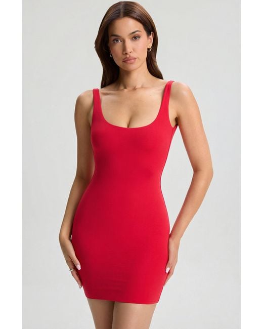 Oh Polly Red Low-Back Bodycon Mini Dress