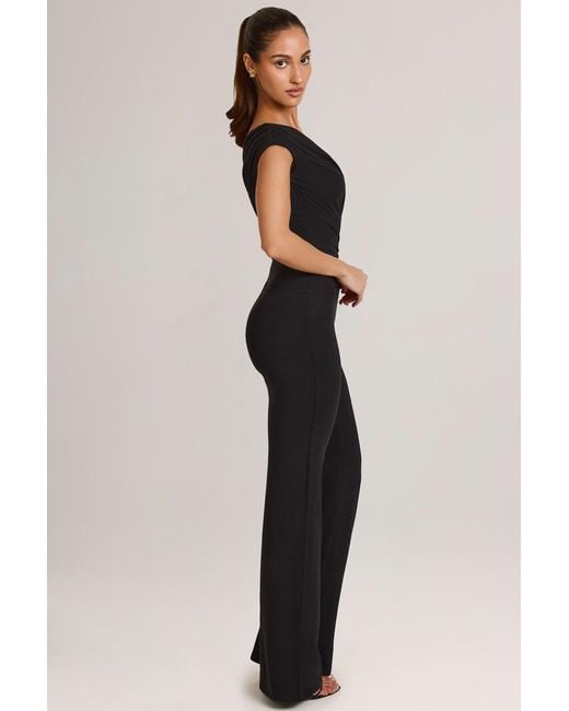 Oh Polly Black Modal One-Shoulder Jumpsuit
