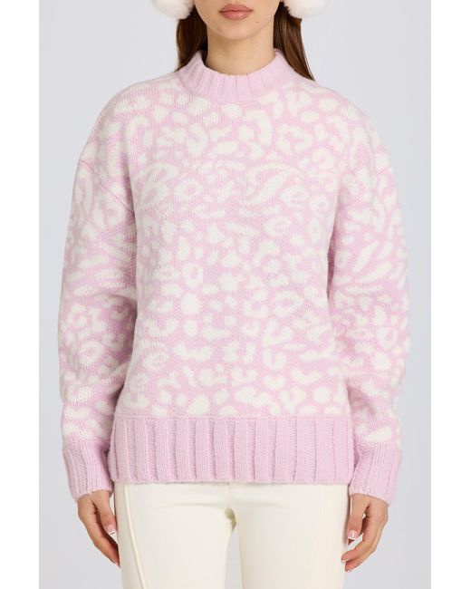BO+TEE Pink Jacquard-Knit Oversized Jumper