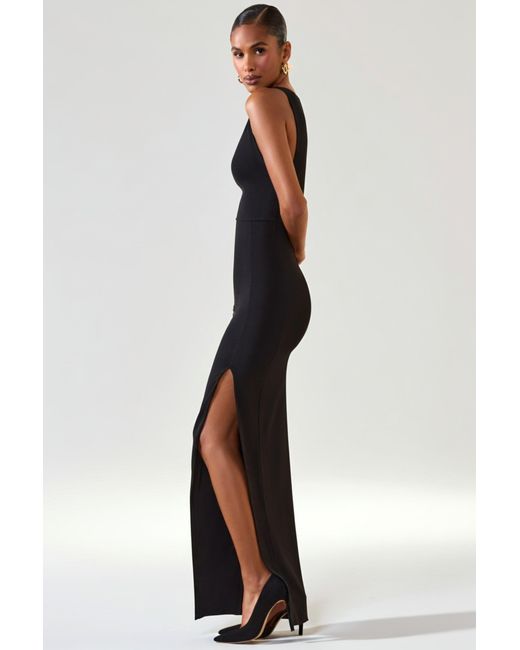 Oh Polly Black Modal Racerback Maxi Dress