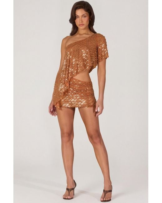 Oh Polly Multicolor Embellished Micro Mini Skirt